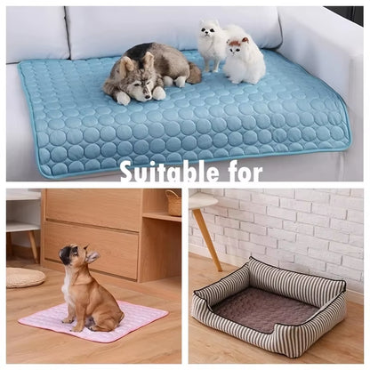 Summer Dog Cooling Mat Pet Cold Bed Extra Large for Small Big Dogs Pet Accessories Cat Durable Blanket Sofa Ice Pad Blanket