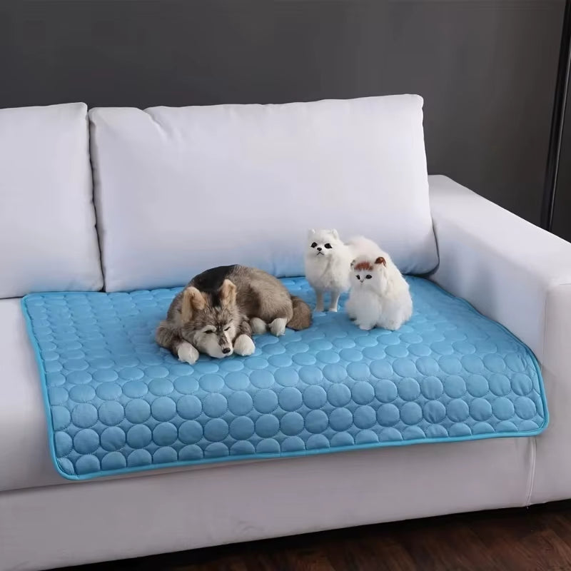Summer Dog Cooling Mat Pet Cold Bed Extra Large for Small Big Dogs Pet Accessories Cat Durable Blanket Sofa Ice Pad Blanket